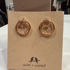 Chloe + Isabel Gold and Silver Double Hoop Earrings